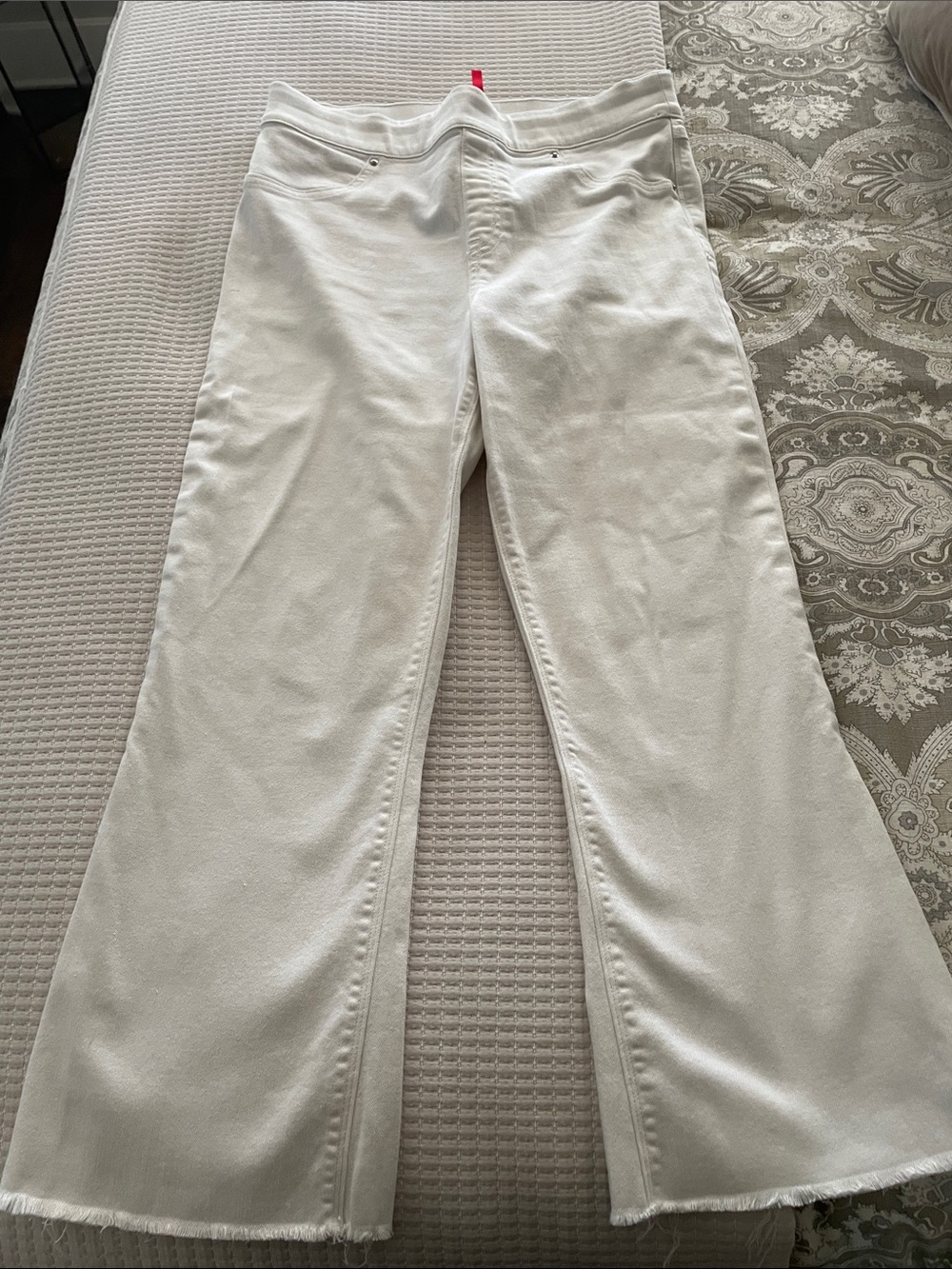 SPANX White High-Rise Wide-Leg Pants